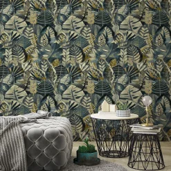 Papier peint vinyle intissé Charcoal-GoodHome New