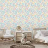 Ugepa Papier peint vinyle intissé fleuri Bella fleurs multicouleurs pastel L.1005 x l.53cm Ugèpa