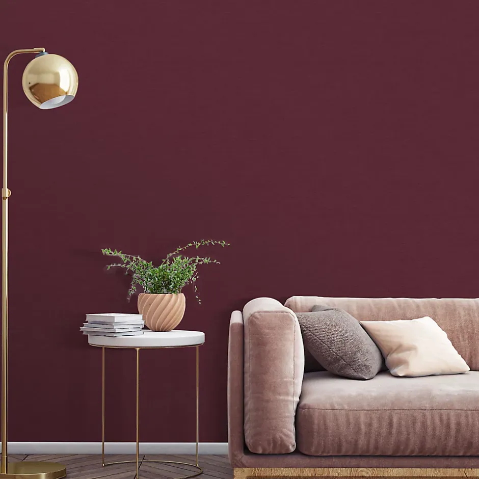 GoodHome Papier peint Vinyle Intissé Tille Carmin