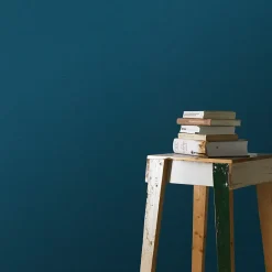 Papier peint vinyle intissé uni Arceau effet tissu bleu foncé L.1000 x l.53cm-GoodHome Clearance