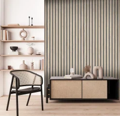 Papier peint vinyle intissé effet lattes de bois beigeL.1001 x l.53cm Ugèpa-Ugepa Hot