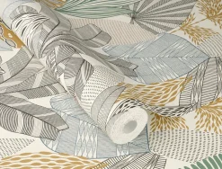 Papier peint vinyle intissé feuillage gris L.1001 x l.53cm , Kruger-Rasch Best