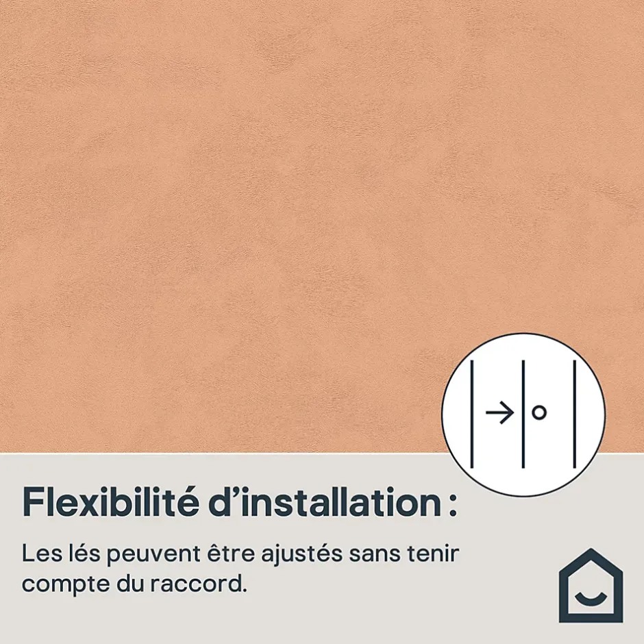 GoodHome Papier peint vinyle intissé uni orange pêche L.53 x l.1005 cm Izier