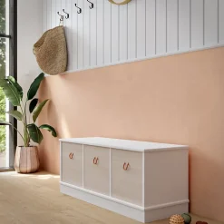 GoodHome Papier peint vinyle intissé uni orange pêche L.53 x l.1005 cm Izier