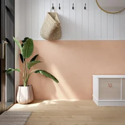 GoodHome Papier peint vinyle intissé uni orange pêche L.53 x l.1005 cm Izier