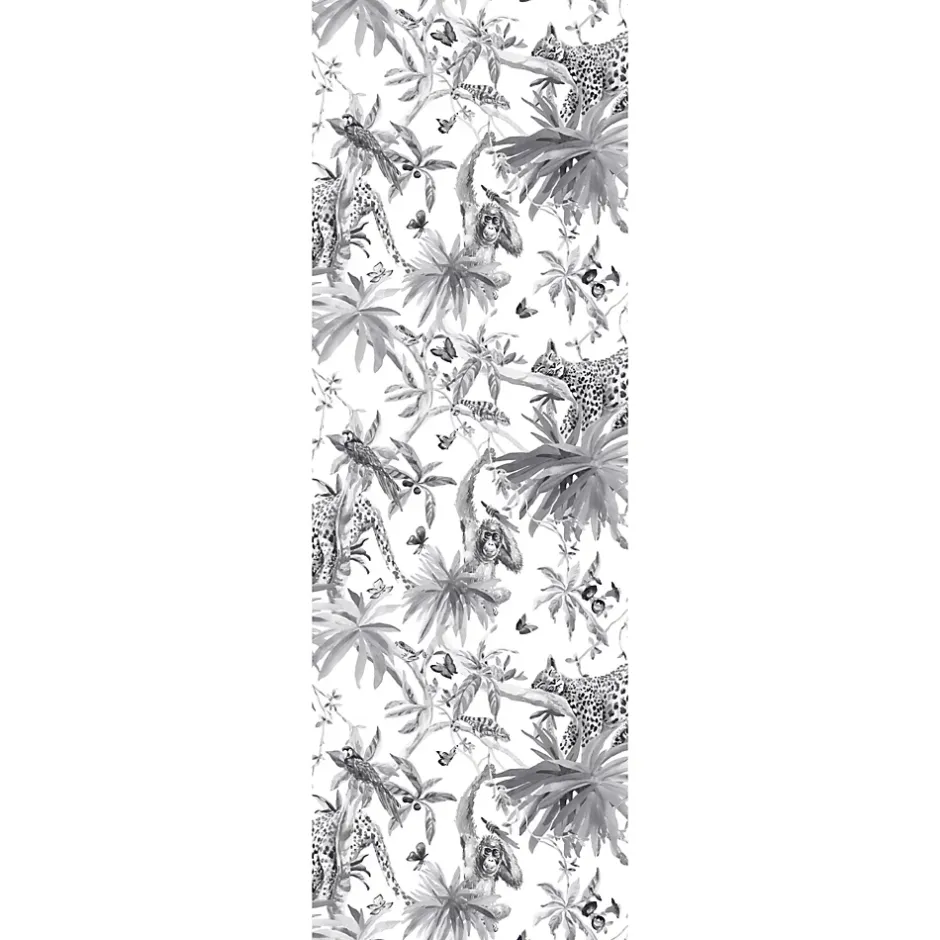 GoodHome Papier peint Vinyle Intissé Howlit noir et blanc