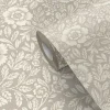 GoodHome Papier peint vinyle intissé Soffice motif fleuri beige L. 10,05m x l. 0,53m
