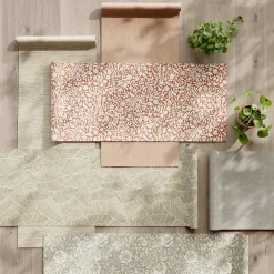 Papier peint vinyle intissé Flaumig motif floral terracotta L. 10,05m x l. 0,53m-GoodHome Sale