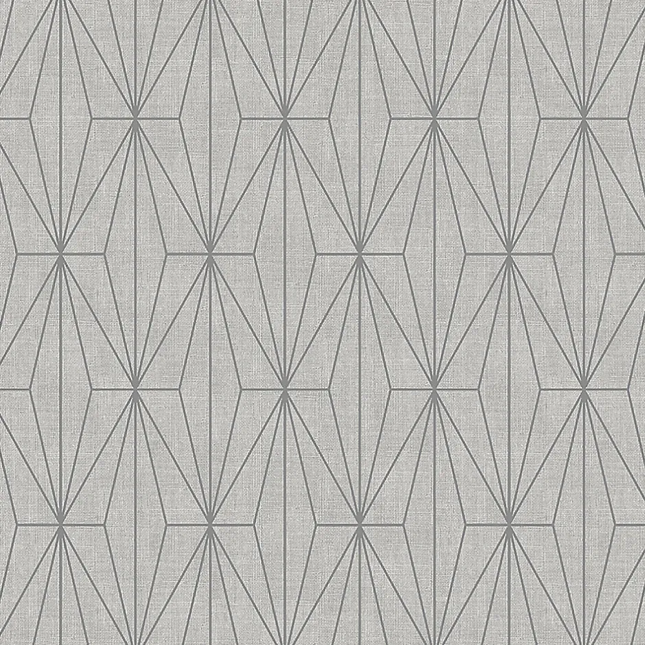 GoodHome Papier peint Vinyle Intissé Aytasi argent