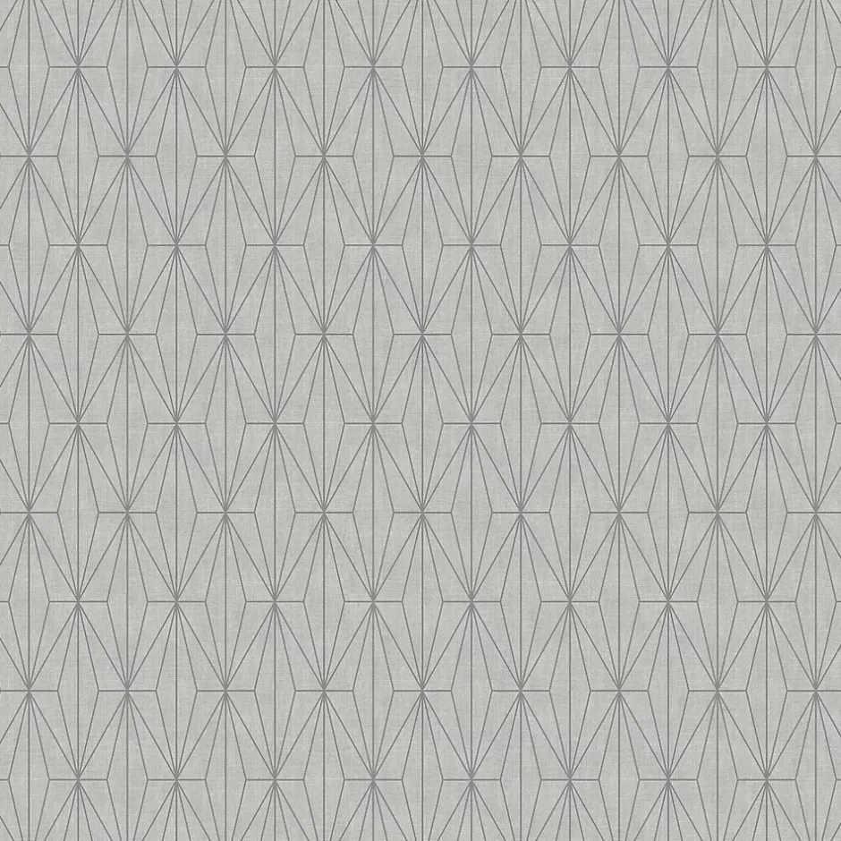 GoodHome Papier peint Vinyle Intissé Aytasi argent