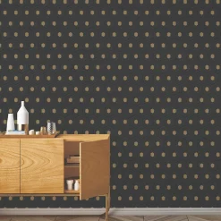 GoodHome Papier peint Vinyle Intissé Draba noir