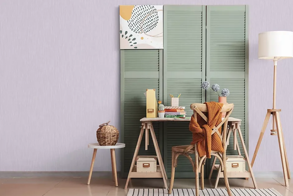 Papier peint vinyle intissé Les aventures latte uni violet mauve L.1005 x l.53cm Lutèce-Lutece Outlet