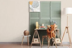 Lutece Papier peint vinyle intissé uni Latte beige clair L.1005 x l.53cm Lutèce