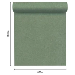 Papier peint vinyle intissé uni aspect tissu vert L.1005 x l.53cm , Mythe-GoodHome Best