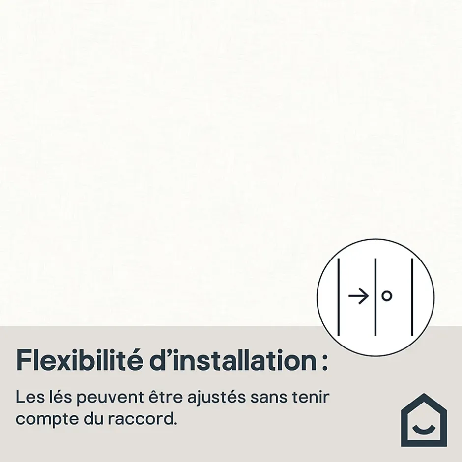 GoodHome Papier peint Vinyle Intissé Moivre blanc