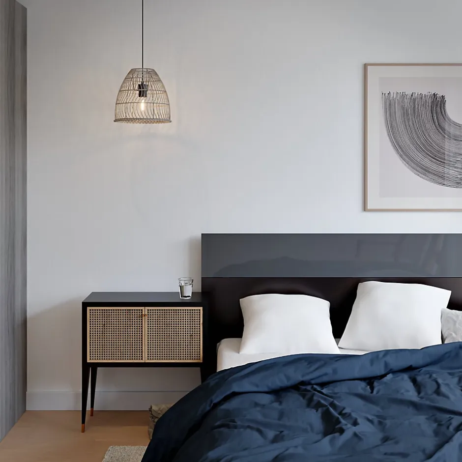 GoodHome Papier peint Vinyle Intissé Moivre blanc