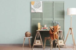 Papier peint vinyle intissé Les aventures latte uni bleu turquoise L.1005 x l.53cm Lutèce-Lutece Online