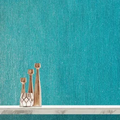 GoodHome Papier peint Vinyle Intissé Lery ble canard