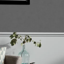 GoodHome Papier peint vinyle sur intissé  Moivre gris anthracite