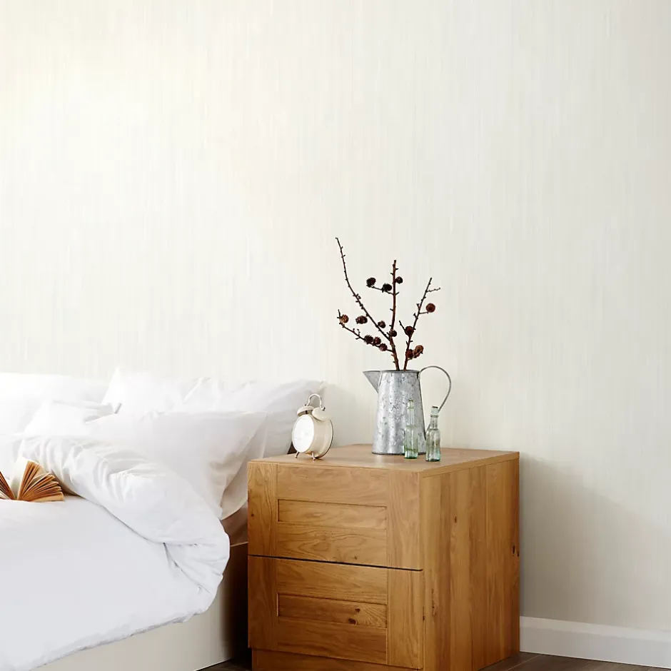 Papier peint vinyle sur intissé Lery blanc-GoodHome Best