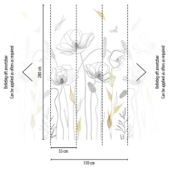Papier peint vinyle sur intissé Fleur L.2.8 x l.1.59 m. - Réf. AS-392121-A.S. Creation Best