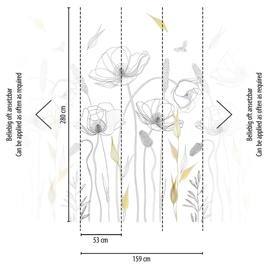 Papier peint vinyle sur intissé Fleur L.2.8 x l.1.59 m. - Réf. AS-392121-A.S. Creation Best