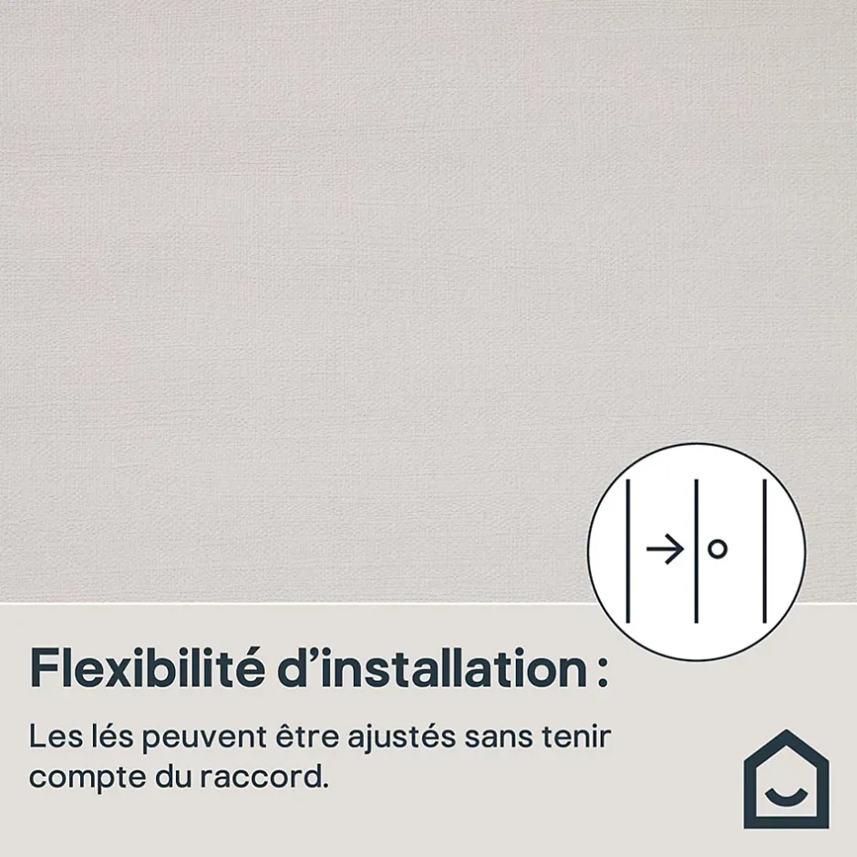 GoodHome Papier peint vinyle sur intissé Tille blanc