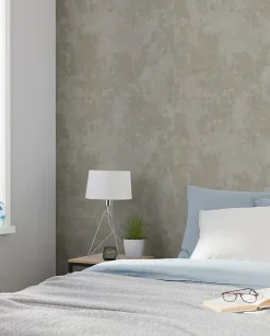 Papier peint vinyle sur intissé Omey marron-GoodHome Clearance