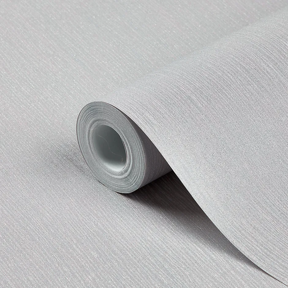 GoodHome Papier peint vinyle sur intissé Lery gris clair