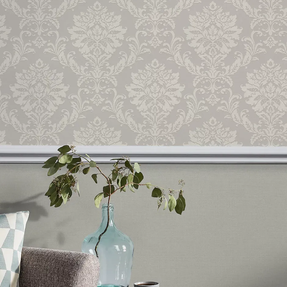 GoodHome Papier peint vinyle sur intissé Mire beige