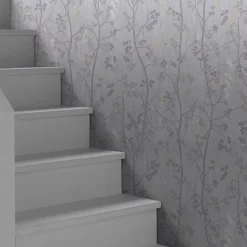 Papier peint vinyle sur intissé Bromus crème-GoodHome Discount