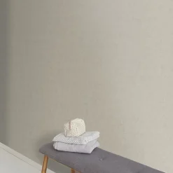 GoodHome Papier peint vinyle sur intissé Lancon blanc cassé