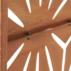 Paravent Kilsturd acier corten 180 x 120 x 40 cm rouille-Casa.Pro Discount