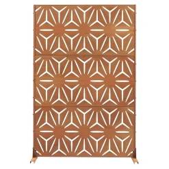 Paravent Kilsturd acier corten 180 x 120 x 40 cm rouille-Casa.Pro Discount