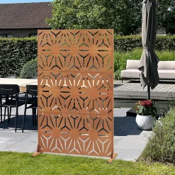Paravent Kilsturd acier corten 180 x 120 x 40 cm rouille-Casa.Pro Discount