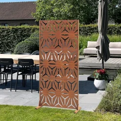 Paravent Kilsturd acier corten 180 x 90 x 40 cm rouille-Casa.Pro Outlet