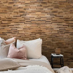 Parement bois recyclé 0,57 m2 teck vieilli-Decoon Hot