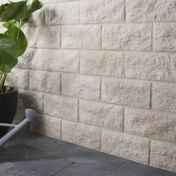 Decoon Parement béton beige rectangulaire 0,5 m2