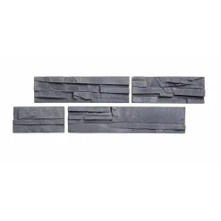 Decoon Parement imitation pierre graphite béton 0,52 m2