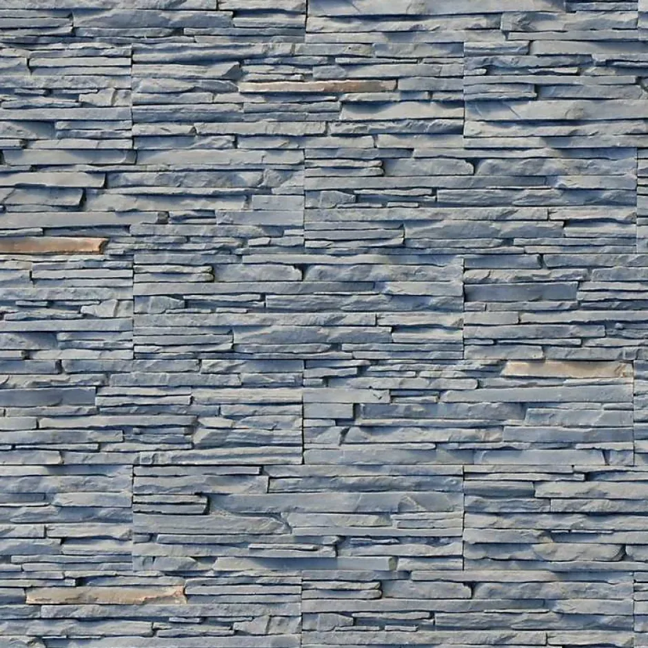 Parement imitation pierre noire plâtre 0.53 m²-Decoon Sale