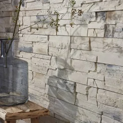 Parement imitation pierre alaska beige bleuté 0,52 m2-Decoon New