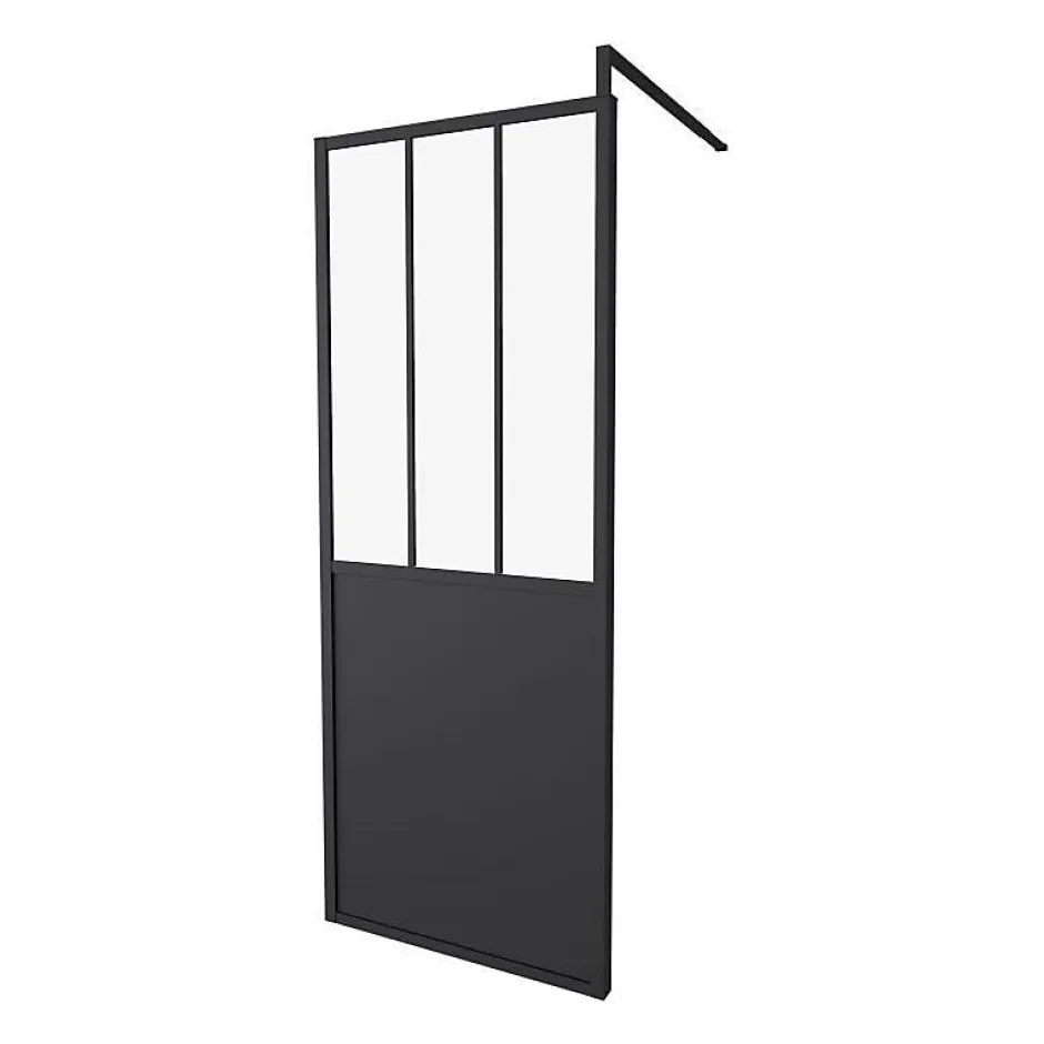 PAROI FIXE 80X200 STYLE INDUSTRIEL NOIR-Gelco Hot