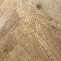 Premibel Parquet Parquet Bâton Rompu Chêne contrecollé verni brossé Rustique Naturel Oxford 125x15X600mm - 4mm de couche d'usure