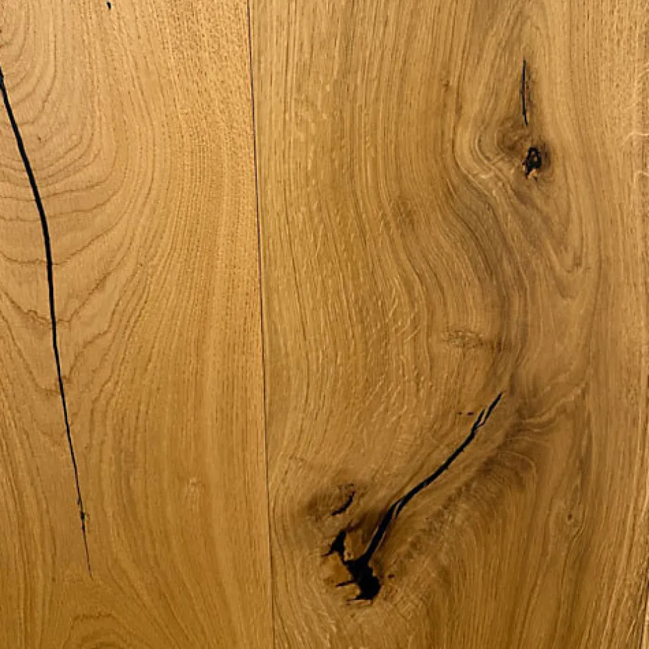 Premibel Parquet Parquet Chêne Contrecollé verni brossé Naturel Campagne Evasion XXL - 260X15X2200mm - 4mm de couche d'usure