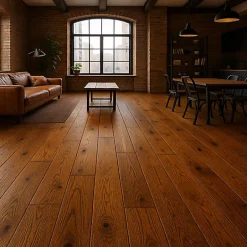 Parquet Chêne contrecollé verni brossé Rustique Old Brown 190x18mm - Longueurs Variables de 400 à 1900mm - 3mm de couche d'usure-Premibel Parquet