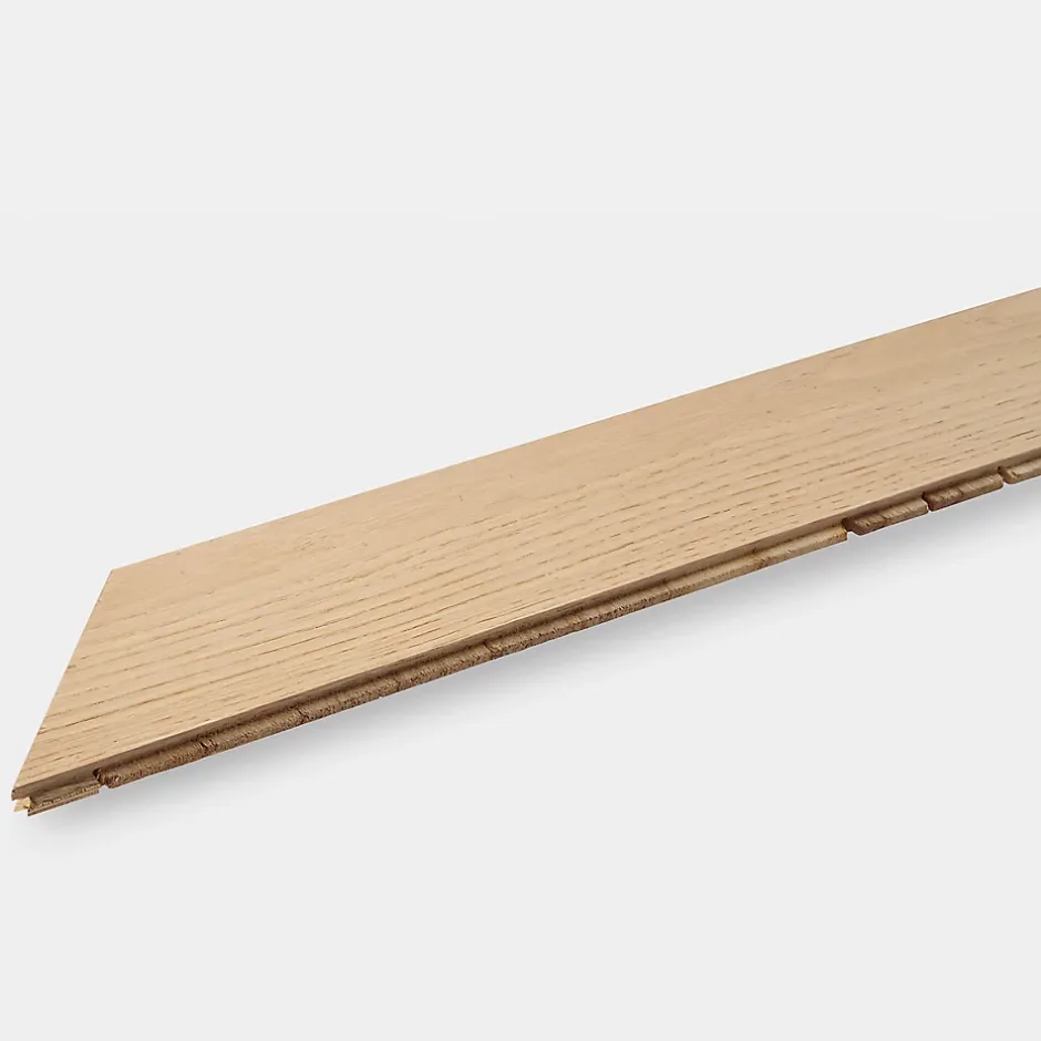 GoodHome Parquet contrecollé à coller point de hongrie en chêne Eslov finition vernis mat coloris naturel L.54 x l.9 x ép.1,4 cm