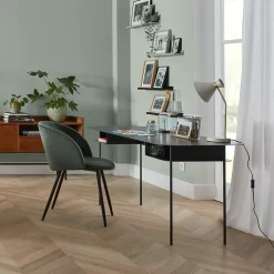 GoodHome Parquet contrecollé à coller point de hongrie en chêne Eslov finition vernis mat coloris naturel L.54 x l.9 x ép.1,4 cm