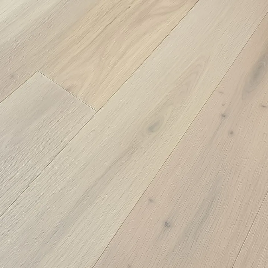 Parquet contrecollé Chêne naturel - Lame droite - Huilé blanc - Effet brut - 1900x190x14mm-Wood And Cotta