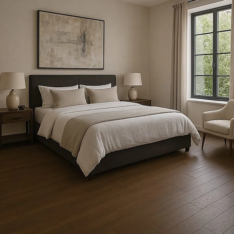 Wood And Cotta Parquet contrecollé Chêne naturel - Lame droite - Huilé - Fumé foncé - 2200x260x15mm