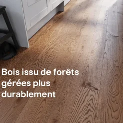 Parquet contrecollé clipsable Skara L en chêne huilé rustique compatible pièces humides-GoodHome Outlet